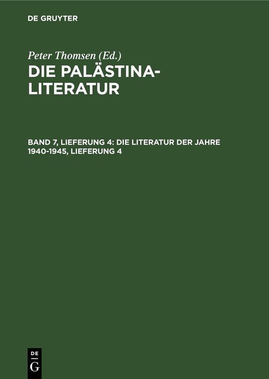 Produktbild: Die Literatur der Jahre 1940-1945, Lieferung 4