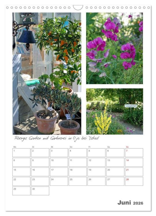 Produktbild: G&auml;rten in Schweden (Wandkalender 2026 DIN A3 hoch), CALVENDO Monatskalender