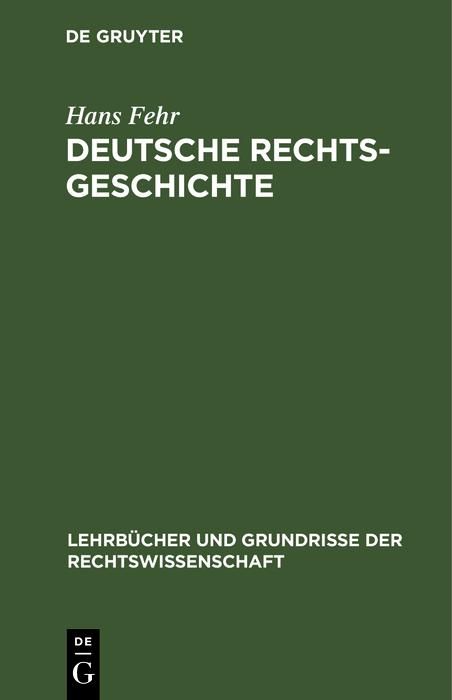 Produktbild: Deutsche Rechtsgeschichte