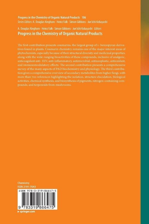 Produktbild: Progress in the Chemistry of Organic Natural Products 106