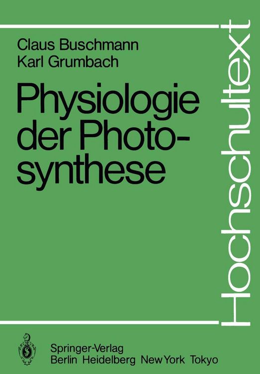 Produktbild: Physiologie der Photosynthese