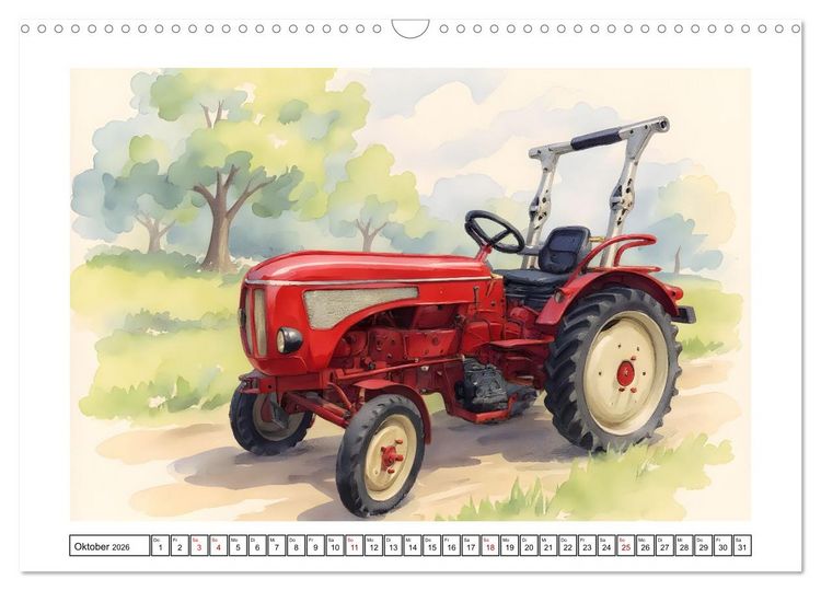 Produktbild: Alte Schlepper in neuem Glanz (Wandkalender 2026 DIN A3 quer), CALVENDO Monatskalender