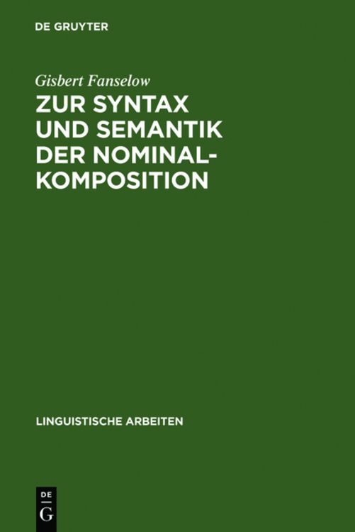 Produktbild: Zur Syntax und Semantik der Nominalkomposition