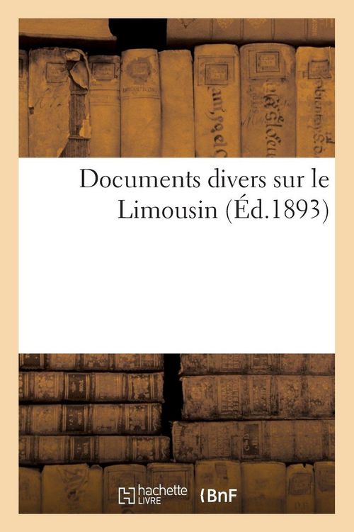 Produktbild: Documents divers sur le Limousin