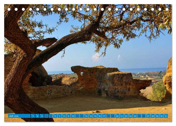 Produktbild: Sizilien - Traum im Mittelmeer (Tischkalender 2026 DIN A5 quer), CALVENDO Monatskalender