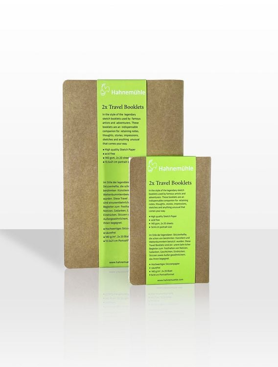 Produktbild: Hahnem&uuml;hle Papier Travel Booklets, 9 x 14 cm Hochformat, 140 g/m&sup2;