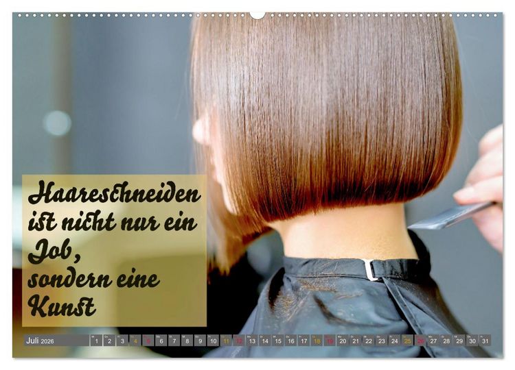 Produktbild: Coiffeur - Wellness f&uuml;r die Haare - mit Spr&uuml;chen (hochwertiger Premium Wandkalender 2026 DIN A2 quer), Kunstdruck in Hochglanz