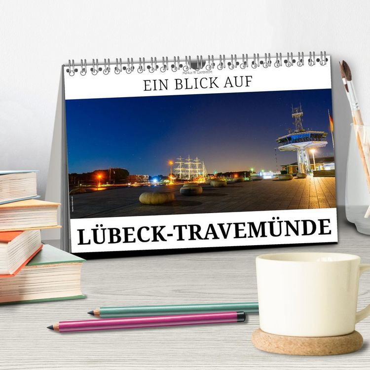 Produktbild: Ein Blick auf L&uuml;beck-Travem&uuml;nde (Tischkalender 2026 DIN A5 quer), CALVENDO Monatskalender