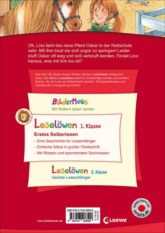Produktbild: Lesel&ouml;wen 1. Klasse - Das neue Pferd in der Reitschule