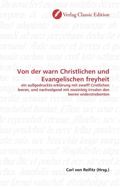 Produktbild: Von der warn Christlichen und Evangelischen freyheit