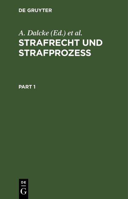 Produktbild: Strafrecht und Strafproze&szlig;