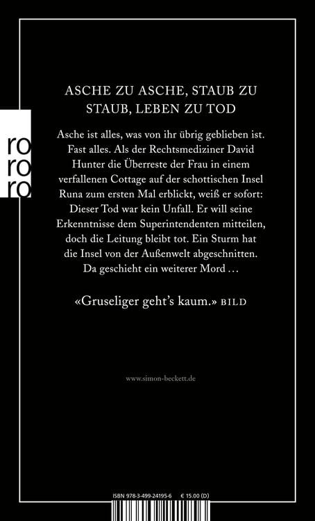 Produktbild: Kalte Asche / David Hunter Band 2