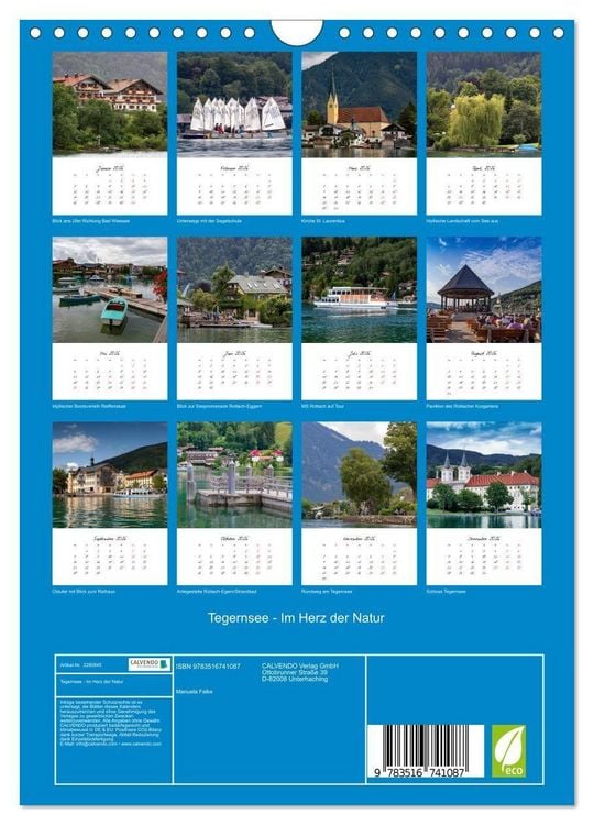 Produktbild: Tegernsee - Im Herz der Natur (Wandkalender 2026 DIN A4 hoch), CALVENDO Monatskalender