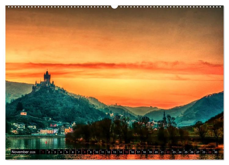 Produktbild: Mosel Impressionen Mystische Burgen und magische Orte (hochwertiger Premium Wandkalender 2026 DIN A2 quer), Kunstdruck in Hochglanz
