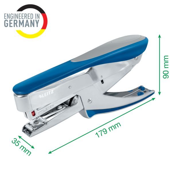 Produktbild: Leitz Heftzange 5548-00-33 Heftleistung:25 Bl. (80 g/m&sup2;) Blau (metallic) 1St.