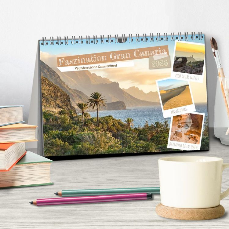 Produktbild: Faszination Gran Canaria (Tischkalender 2026 DIN A5 quer), CALVENDO Monatskalender