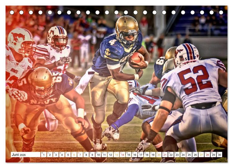 Produktbild: American Football - Power (Tischkalender 2026 DIN A5 quer), CALVENDO Monatskalender