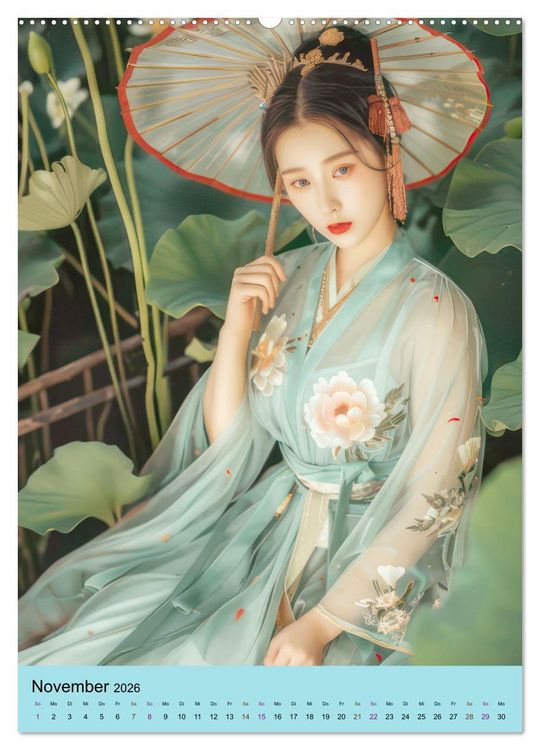Produktbild: Grazi&ouml;se asiatische Frauen - Asienstil (Wandkalender 2026 DIN A2 hoch), CALVENDO Monatskalender