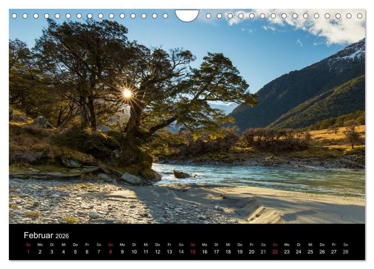 Produktbild: South Island - Neuseelands S&uuml;dinsel (Wandkalender 2026 DIN A4 quer), CALVENDO Monatskalender