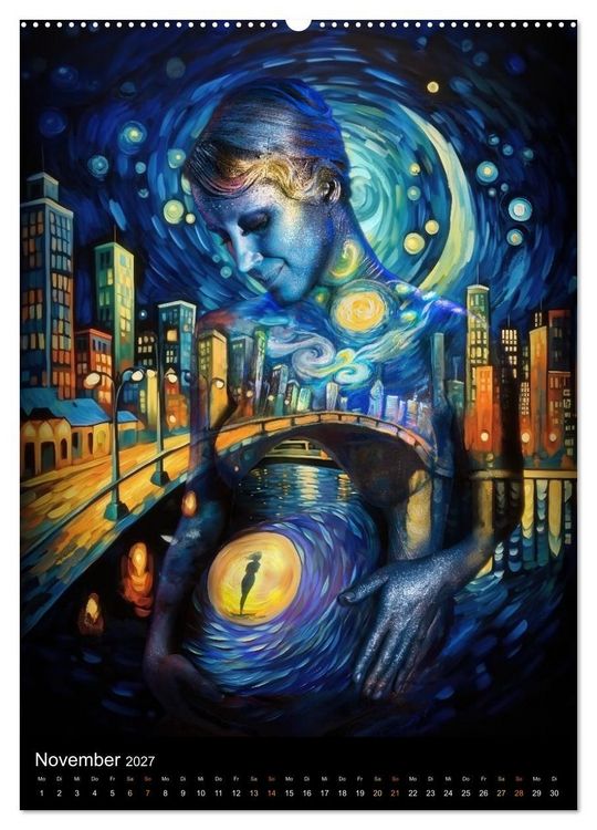 Produktbild: Klangk&ouml;rper - Bodypainting Adventures (Wandkalender 2027 DIN A2 hoch), CALVENDO Monatskalender