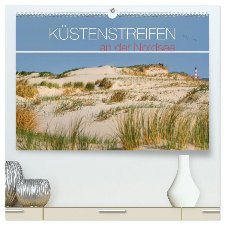 Produktbild: K&uuml;stenstreifen an der Nordsee (hochwertiger Premium Wandkalender 2026 DIN A2 quer), Kunstdruck in Hochglanz