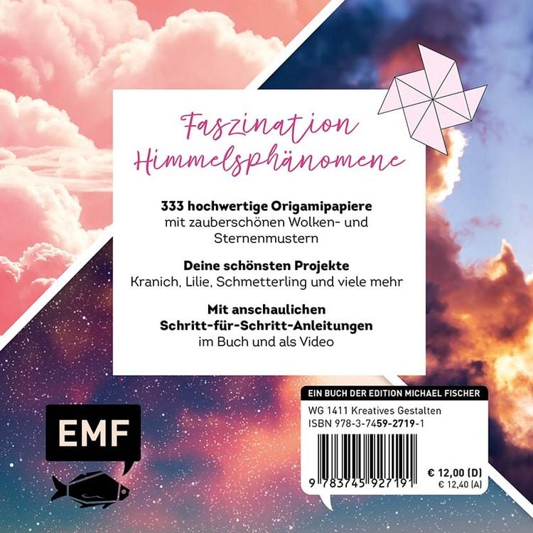 Produktbild: 333 Origami &ndash; Beautiful Sky &ndash; Zaubersch&ouml;ne Papiere falten