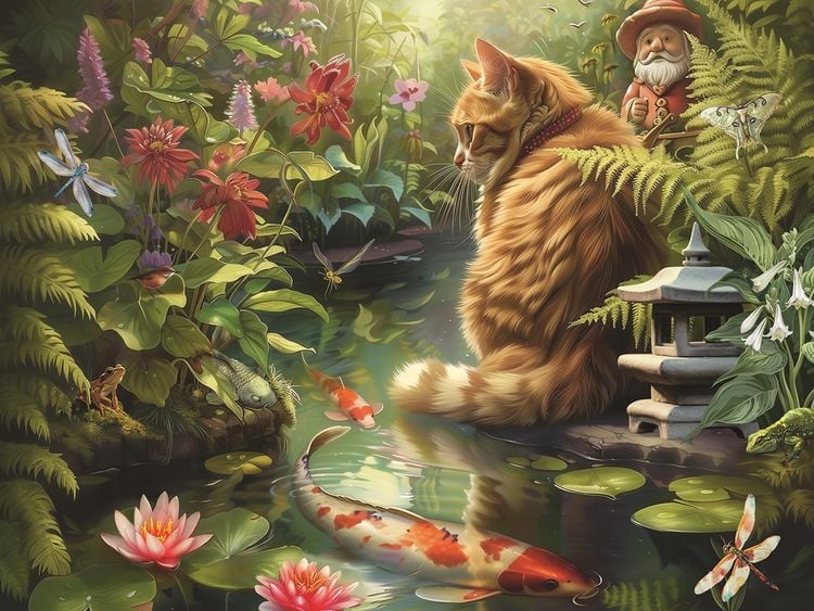Produktbild: COBBLE HILL PUZZLES - Koi-Katze 275 Teile