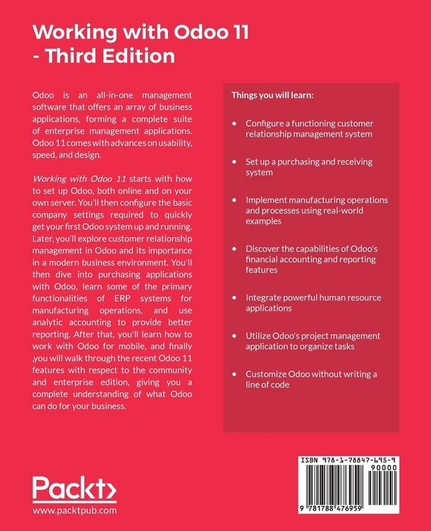 Produktbild: Working with Odoo 11 - Third Edition