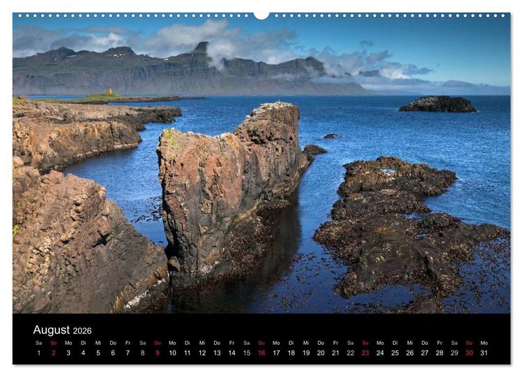 Produktbild: Island - Iceland (hochwertiger Premium Wandkalender 2026 DIN A2 quer), Kunstdruck in Hochglanz