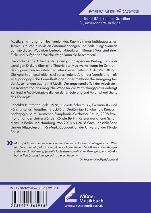 Produktbild: Wege der Vermittlung von Musik