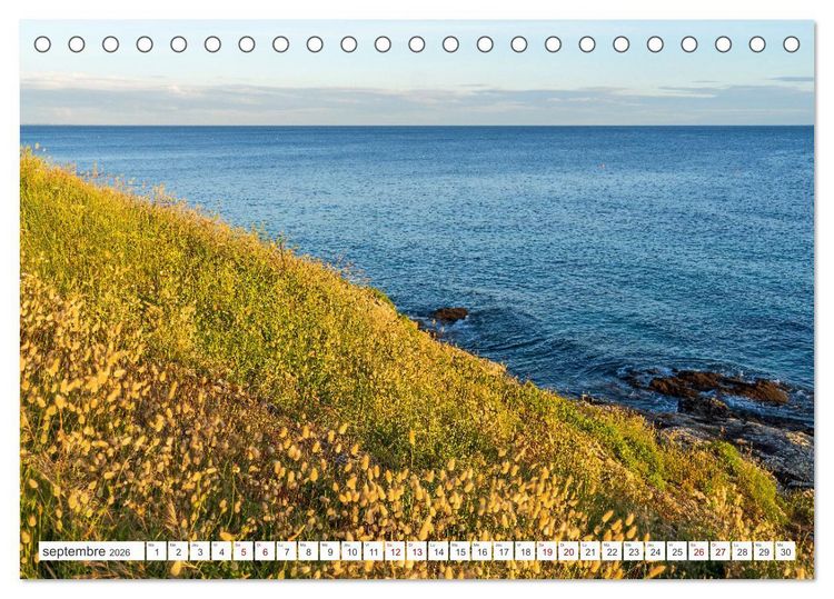 Produktbild: &Agrave; la d&eacute;couverte de la Bretagne - En Finist&egrave;re Sud (Calendrier de bureau 2026 DIN A5 vertical), CALVENDO calendrier mensuel