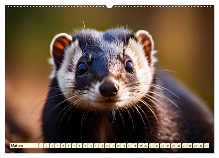 Produktbild: Die Familie der Marder (Wandkalender 2026 DIN A2 quer), CALVENDO Monatskalender
