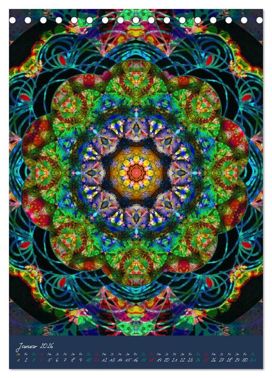 Produktbild: BLUMEN MANDALAS (Tischkalender 2026 DIN A5 hoch), CALVENDO Monatskalender