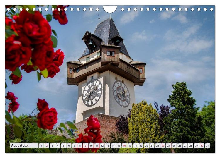 Produktbild: Geliebtes Graz. Schmuckst&uuml;ck und Herzensstadt (Wandkalender 2026 DIN A4 quer), CALVENDO Monatskalender