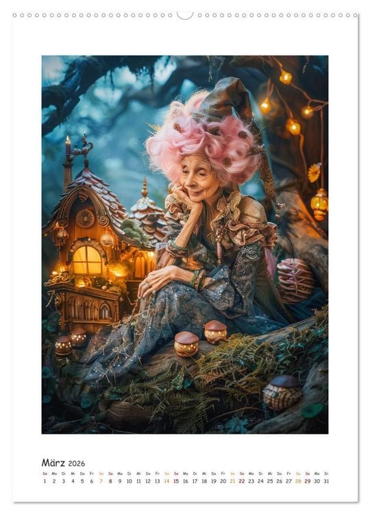 Produktbild: Feenlichterwald - Wo kleine Elfen ihre Fl&uuml;gel ausruhen (hochwertiger Premium Wandkalender 2026 DIN A2 hoch), Kunstdruck in Hochglanz