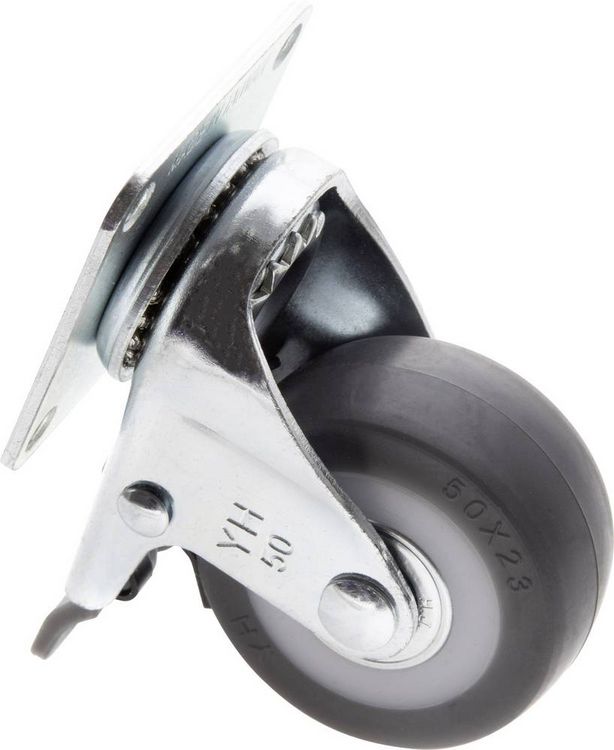 Produktbild: TOOLCRAFT TO-5137869 Lenkrolle mit Feststellbremse und Anschraubplatte 50 mm Tragf&auml;higkeit (max.): 50 kg