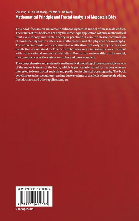 Produktbild: Mathematical Principle and Fractal Analysis of Mesoscale Eddy