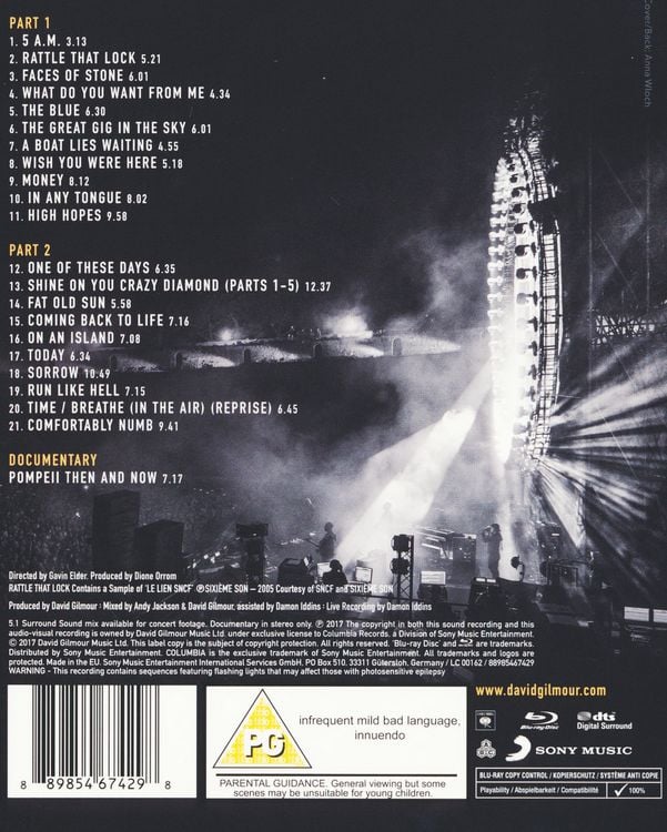 Produktbild: David Gilmour - Live At Pompeii