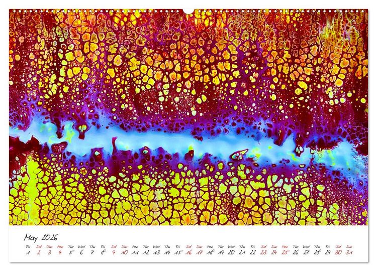 Produktbild: Your abstract colourful year (High Quality Premium Wall Calendar 2026 DIN A2 landscape),CALVENDO 12 Month Wall Calendar