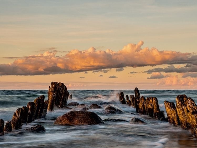 Produktbild: CALVENDO Puzzle Buhnen an der Ostseek&uuml;ste | 1000 Teile Lege-Gr&ouml;&szlig;e 64x48cm Foto-Puzzle f&uuml;r gl&uuml;ckliche Stunden