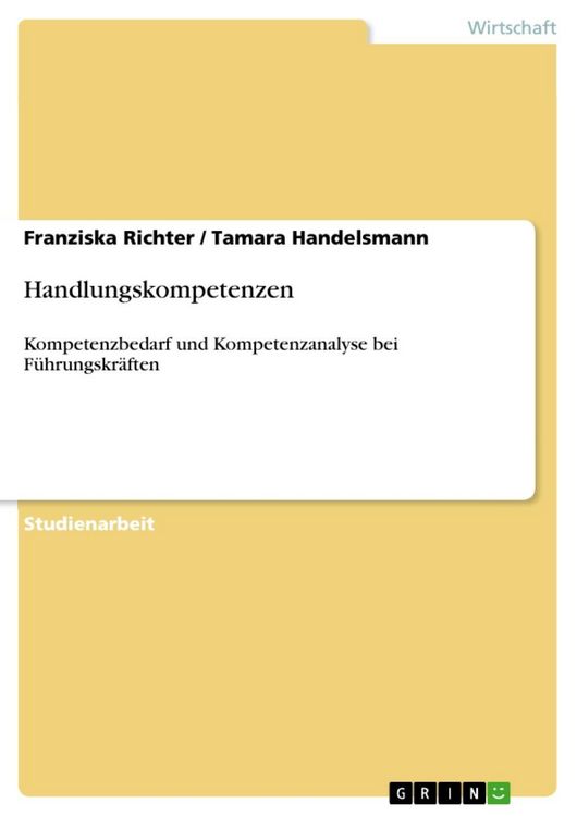 Produktbild: Handlungskompetenzen