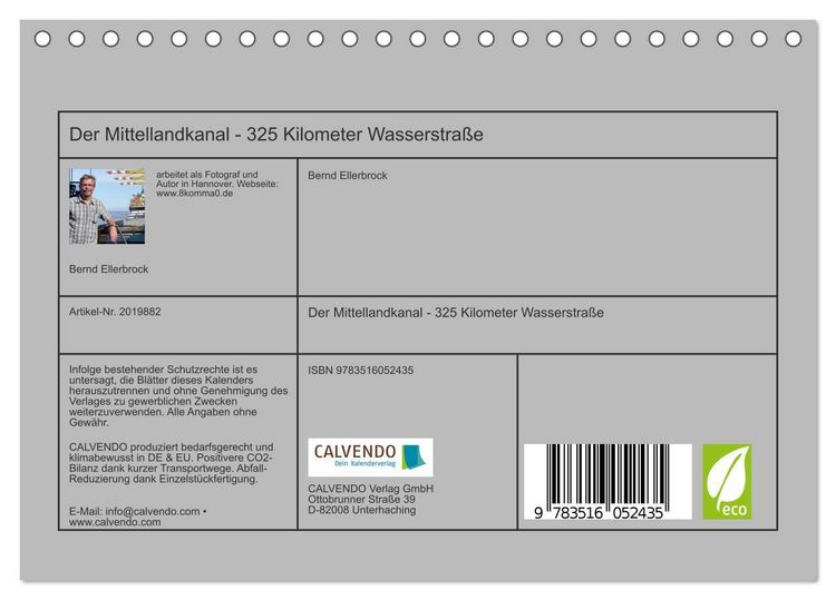 Produktbild: Der Mittellandkanal - 325 Kilometer Wasserstra&szlig;e (Tischkalender 2026 DIN A5 quer), CALVENDO Monatskalender