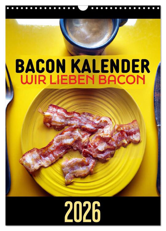 Produktbild: Bacon Kalender - Wir lieben Bacon (Wandkalender 2026 DIN A3 hoch), CALVENDO Monatskalender