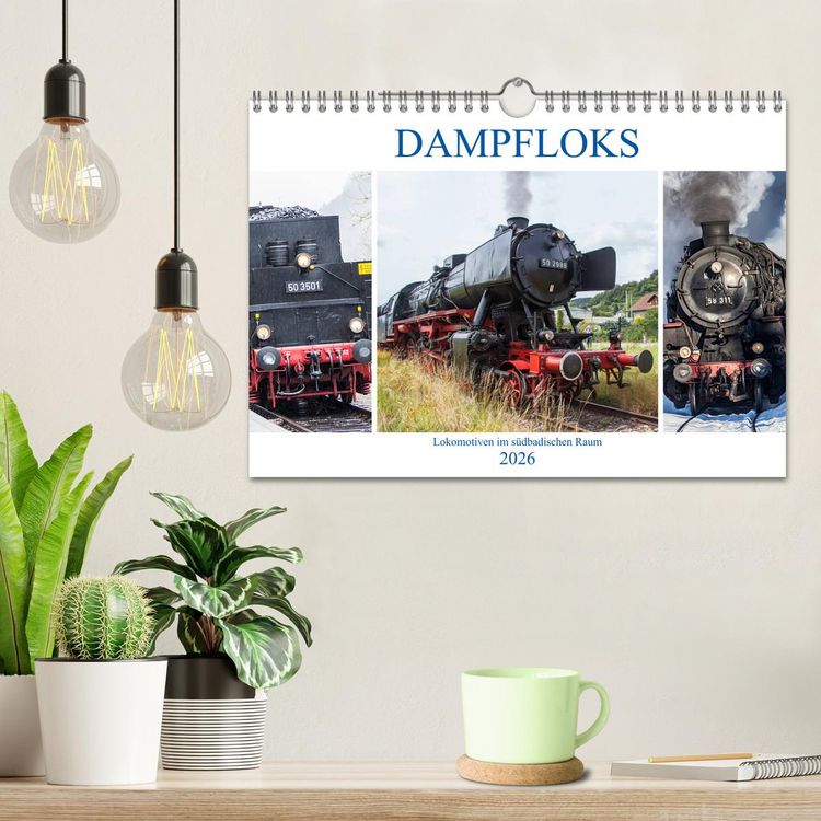 Produktbild: Dampfloks im s&uuml;dbadischen Raum (Wandkalender 2026 DIN A4 quer), CALVENDO Monatskalender