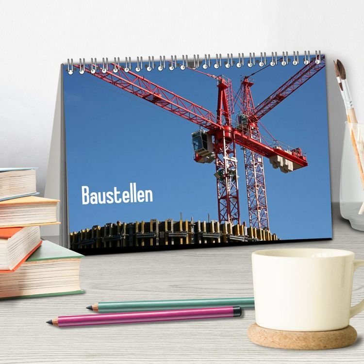 Produktbild: Baustellen (Tischkalender 2026 DIN A5 quer), CALVENDO Monatskalender