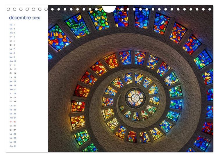 Produktbild: LES VITRAUX (Calendrier mural 2026 DIN A4 vertical), CALVENDO calendrier mensuel