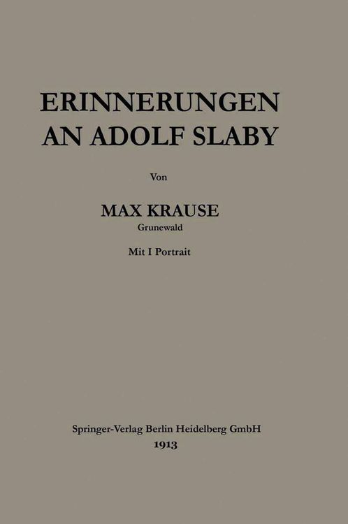 Produktbild: Erinnerungen an Adolf Slaby