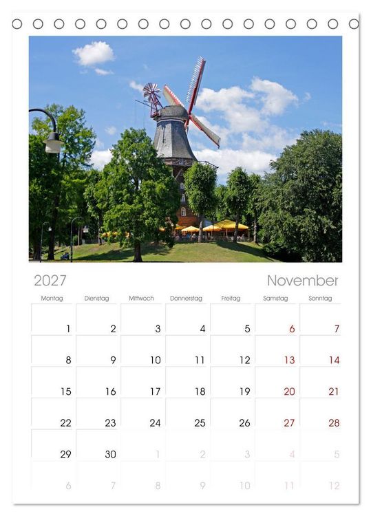 Produktbild: Tischplaner 2027 - Ansichten von Bremen und Bremerhaven (A5 Tischkalender zum Aufstellen) CALVENDO