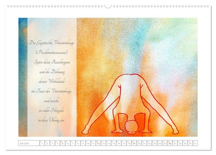 Produktbild: Yoga Elementarkr&auml;fte - Yoga Asanas zu den vier Elementen (hochwertiger Premium Wandkalender 2026 DIN A2 quer), Kunstdruck in Hochglanz