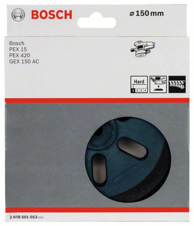 Produktbild: Bosch Accessories 2608601053 Schleifteller hart, 150 mm, f&uuml;r GEX 150 AC Professional, PEX 15 AE Durchmesser 150 mm Passend f&uuml;r (Details) Exzentersch